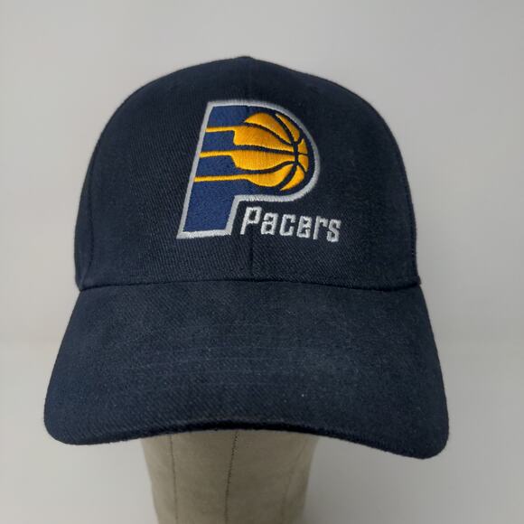 NBA Indiana Pacers Strapback Hat Embroidered Logo Blue Gold Adjustable - Picture 3 of 10